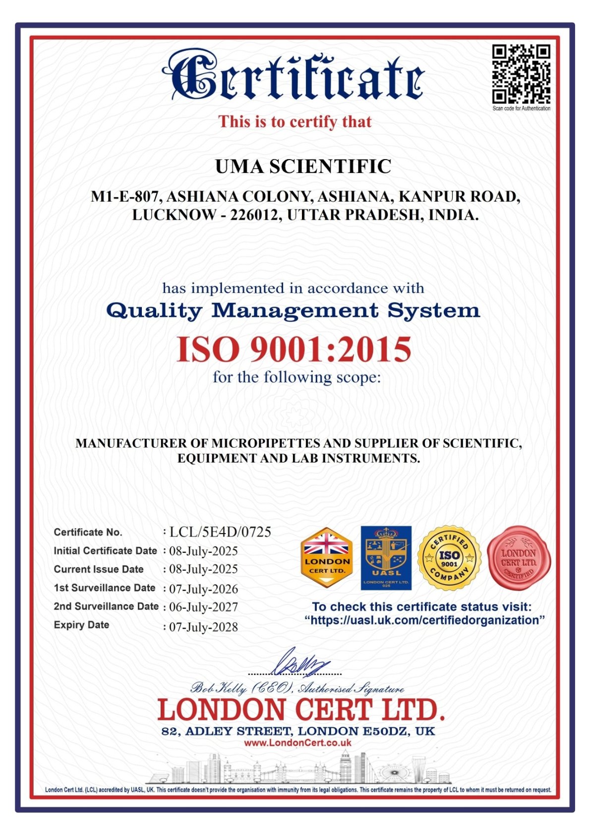 ISO 9001 uma scientific