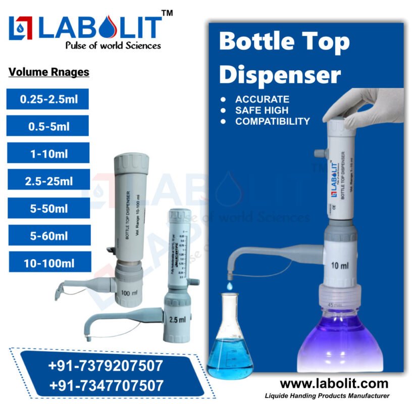 Micropipette Manufacturer | Micropipette best quality & Price Bottle Top Dispenser Volume Range