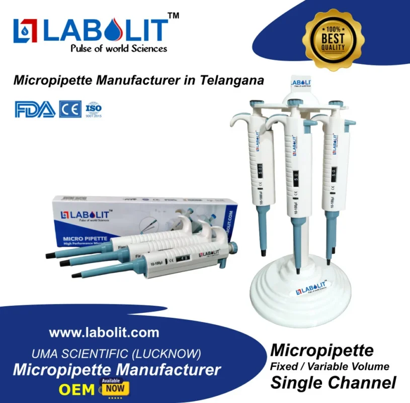 Fixed volume micropipette for diagnostic laboratories Labolit laboratory micropipette manufacturing India Top micropipette manufacturer across Uttar Pradesh labs