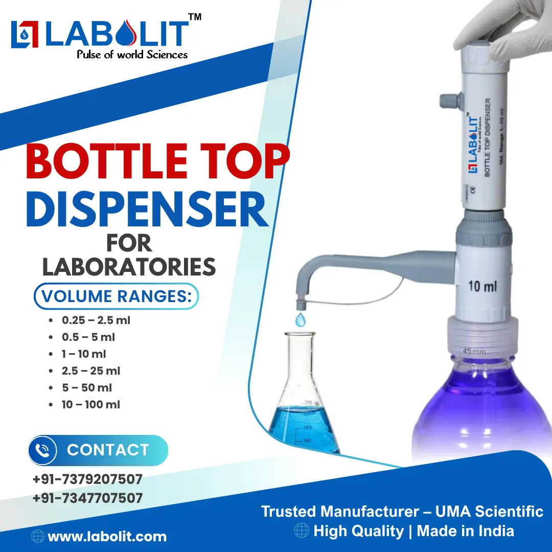 Bottle Top Dispenser Manufacturer in India | Labolit by Uma Scientific Best Bottle Top Dispenser Supplier & Exporter India – Labolit Lab Bottle Top Dispenser Manufacturer India | ISO Certified Labolit Chemical Bottle Dispenser Supplier India | Labolit Liquid Handling Buy Bottle Top Dispenser Online India | Labolit by Uma Scientific Leading Laboratory Equipment Manufacturer India | Labolit Dispenser High Precision Bottle Top Dispenser Manufacturer & Exporter – Labolit