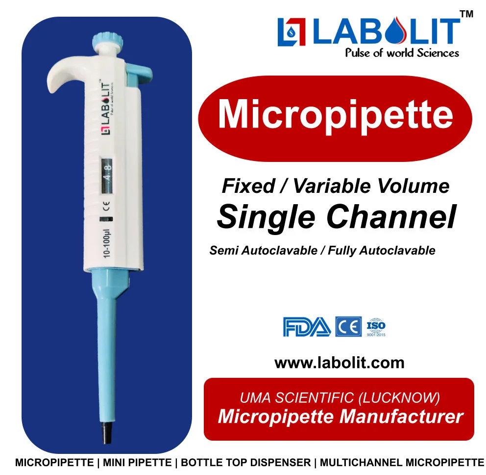 best micropipette manufacturer India, Labolit micropipette, micropipette supplier India, lab equipment supplier, adjustable micropipette India, multichannel pipette India