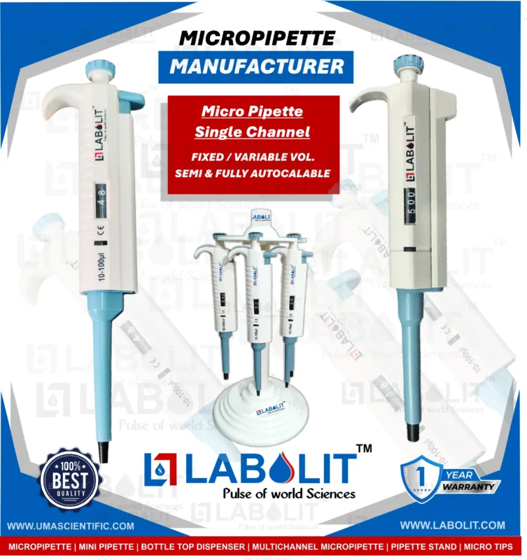 LABOLIT is a trusted micropipette manufacturer, supplier, and exporter in Tamil Nadu, providing high-quality laboratory liquid handling products for research laboratories, pharmaceutical industries, biotechnology companies, hospitals, pathology labs, educational institutes, chemical industries, and industrial laboratories. With advanced manufacturing standards and precision engineering, LABOLIT has become one of the preferred brands for laboratories looking for reliable and accurate micropipettes at competitive prices.