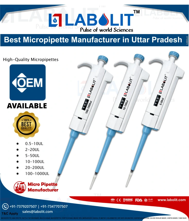 Best Micropipette Manufacturer & Supplier in Uttar Pradesh | LABOLIT