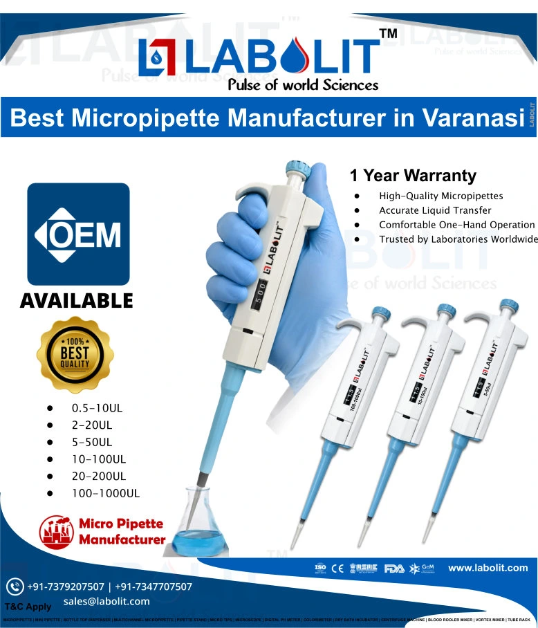 best micropipette manufacturer near me, micropipette supplier in Varanasi, or laboratory pipette dealer in Uttar Pradesh, LABOLIT Pvt. Ltd.