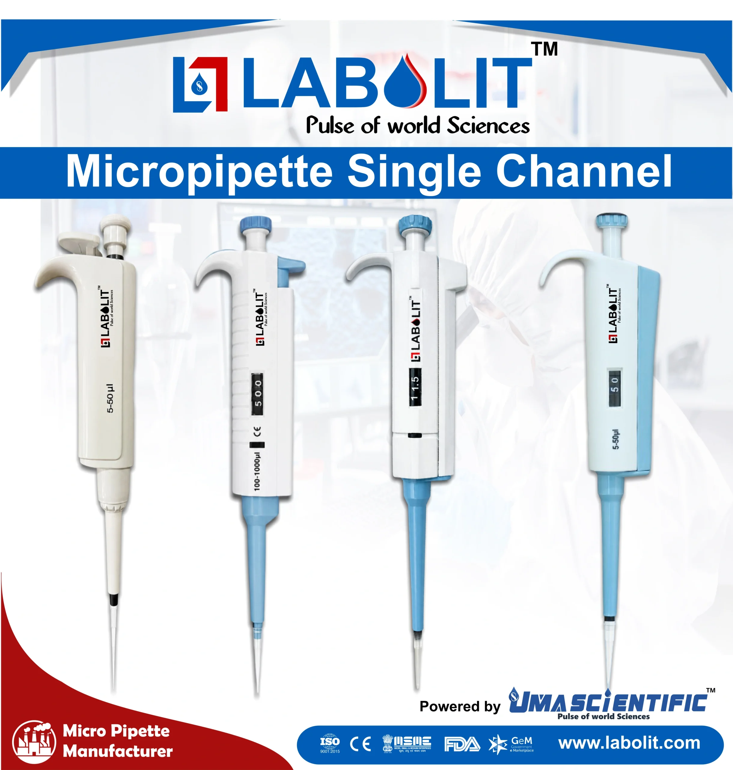 Best Micropipette Manufacturer in the World | LABOLIT Private Limited