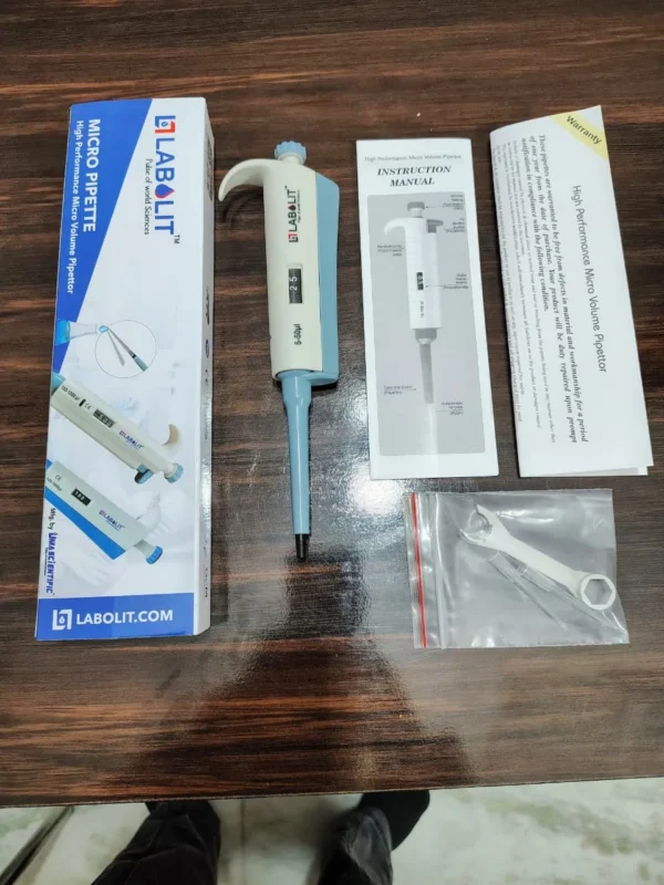 What Comes Inside a LABOLIT Micropipette Box? LABOLIT Micropipette Pipette Calibration Key 2 Pipette Tips User Manual 3-Year Warranty Card Calibration Report