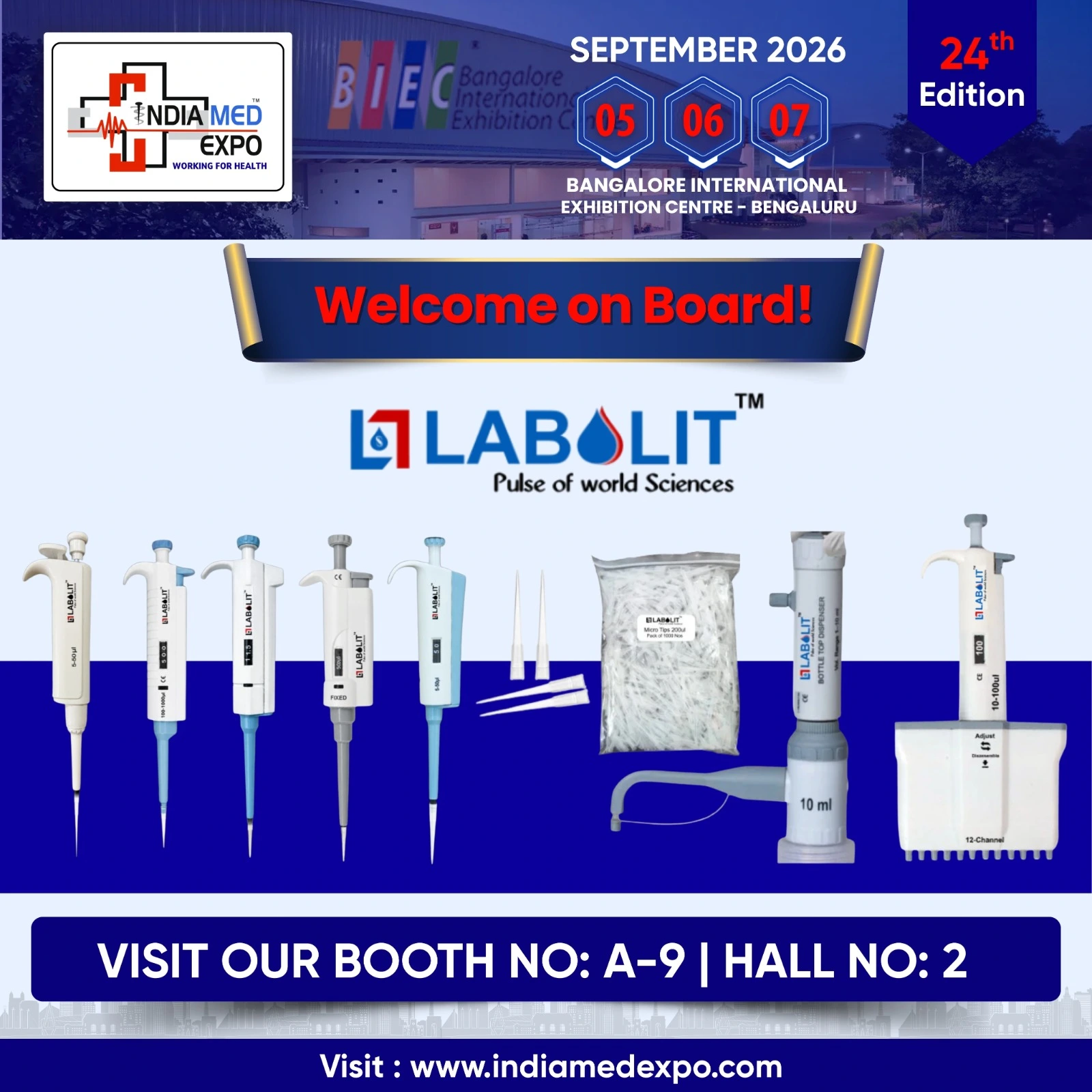 LABOLIT Pvt. Ltd. Participating in INDIA MED EXPO 2026 Bengaluru – Meet Us at Hall 2, Stall A9