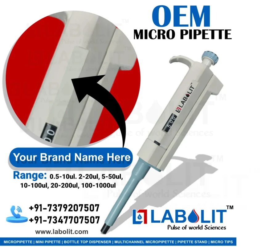 OEM micropipettes Private-label micropipettes Bulk micropipette supply Single-channel pipettes Multichannel pipettes Fixed-volume pipettes Variable-volume pipettes Fully autoclavable micropipettes Laboratory liquid-handling solutions Export and distributor requirements