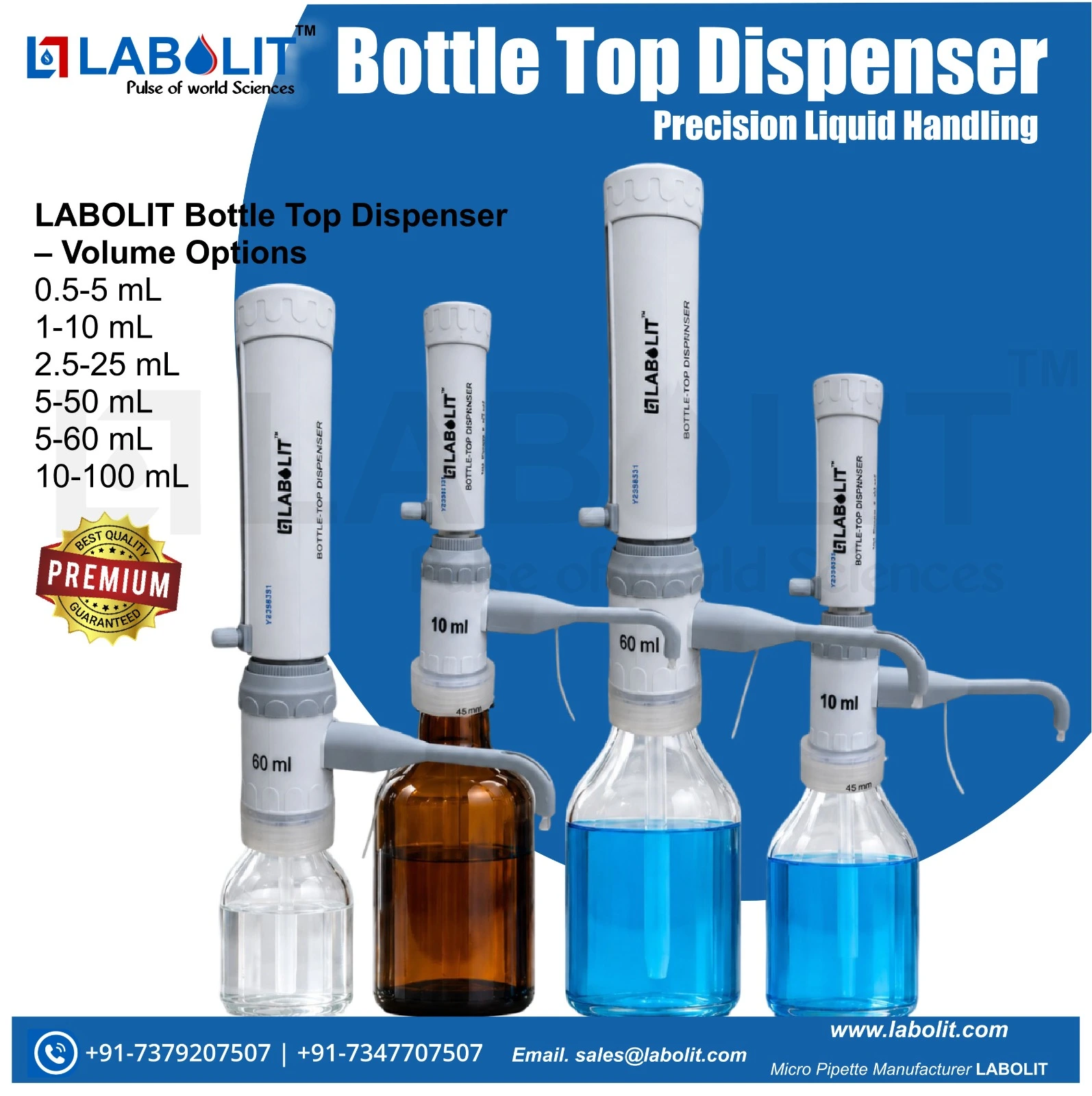 Bottle Top Dispenser Dubai UAE, Bottle Top Dispenser Wholesale Price Dubai, Bottle Top Dispenser Bulk Supplier UAE, Bottle Top Dispenser 1–10 mL, Bottle Top Dispenser 10–100 mL